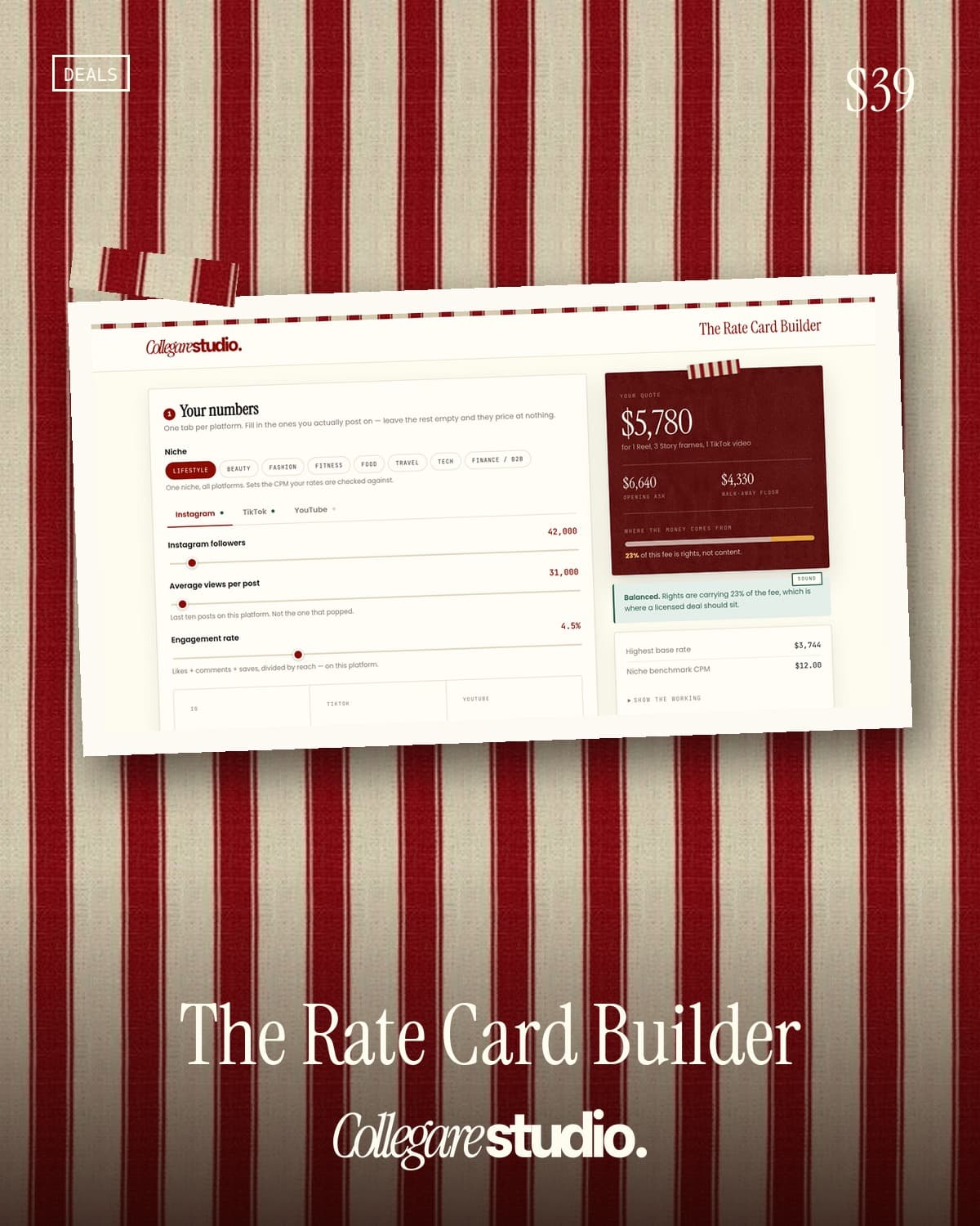 The Rate Card Builder